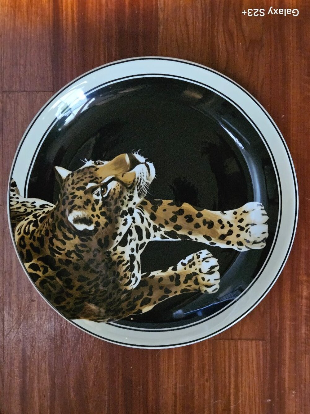RARE DOLCE & GABBANA LEOPARD OCELET PORCELAIN ITALY SERVING ACCENT PLATE PLATTER